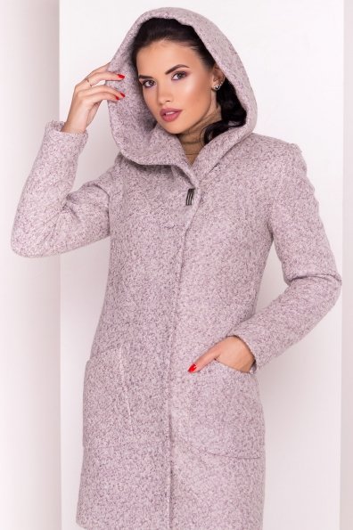 Пальто зима Делфи 3679 Цвет: Серый/бежевый