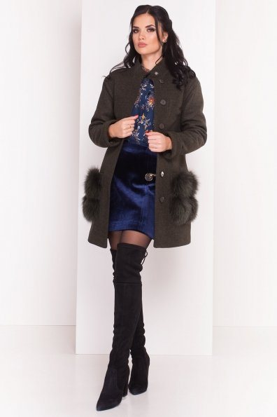 Женское пальто зима Клодис 3817 Цвет: Хаки