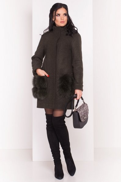 Женское пальто зима Клодис 3817 Цвет: Хаки