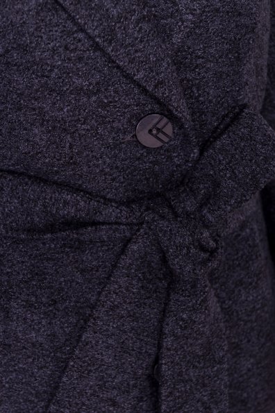 Демисезонное пальто из варенной шерсти с поясом Глорис 4428 Цвет: Графит LW24