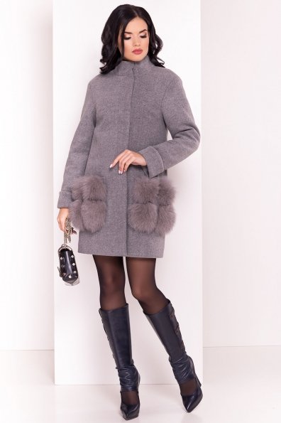 Женское пальто зима Клодис 3817 Цвет: Серый