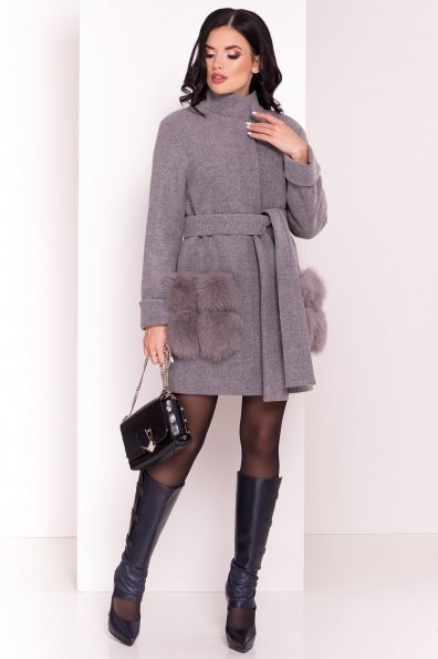 Женское пальто зима Клодис 3817 Цвет: Серый