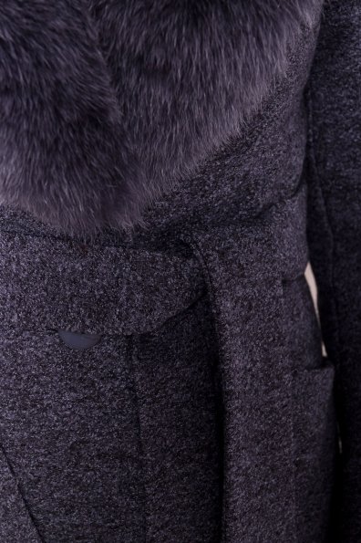 Утепленное пальто зима с накладными карманами Габриэлла 4155 Цвет: Графит LW24