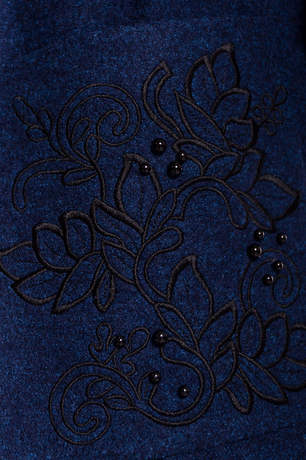 Демисезонное пальто из варенной шерсти Милена 5273 Цвет: Т.синий/электрик-LW27