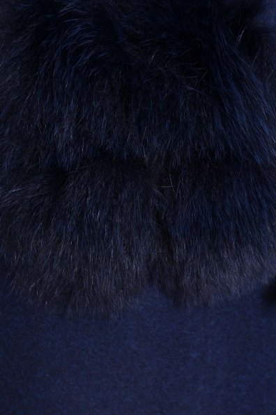 Зимнее пальто с меховыми карманами Анита 3820 Цвет: Темно-синий 17