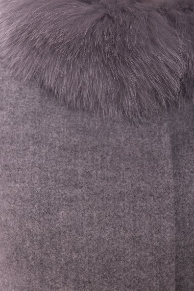 Утепленное пальто зима с натуральным мехом Фортуна 3832 Цвет: Серый 18