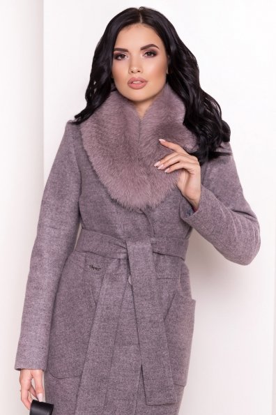 Зимнее пальто с мехом Габриэлла 5695 Цвет: Карамель 20