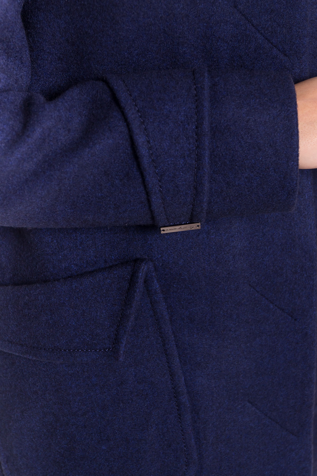 Демисезонное пальто с воротником стойка Эста 5417 АРТ. 36787 Цвет: Темно-синий 17 - фото 6, интернет магазин tm-modus.ru