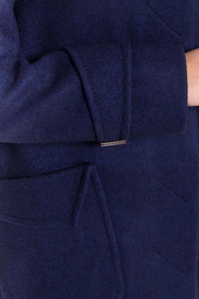 Демисезонное пальто с воротником стойка Эста 5417 Цвет: Темно-синий 17