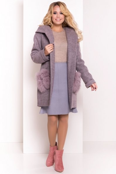 Зимнее пальто с меховыми карманами Анита 3820 Цвет: Карамель 20