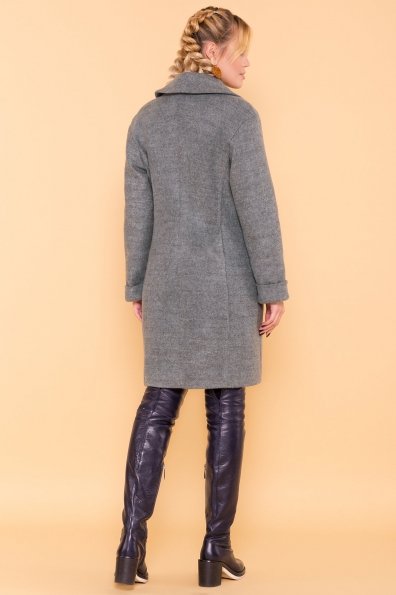 Классическое однобортное пальто зима с отложным воротником Приора 5835 Цвет: Олива