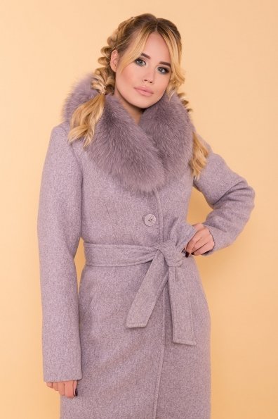 Пальто зима Камила 5761 Цвет: Серый/розовый 78