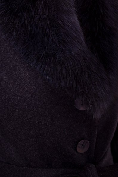 Зимнее пальто с мехом Габриэлла 5695 Цвет: Т.синий 6
