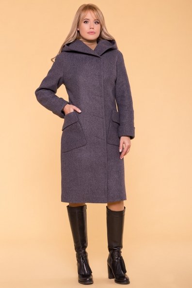 Пальто зима Анджи 5501 Цвет: Серый/голубой 43