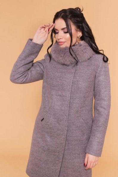 Пальто зима Сплит 5958 Цвет: Серый/розовый 78