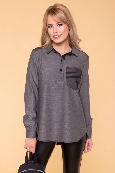 Стильная повседневная рубашка Мариз  5643  Цвет: Серый