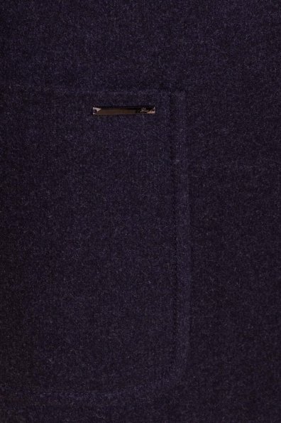 Зимнее пальто со съемным меховым воротником Мила 5498 Цвет: Т.синий 6
