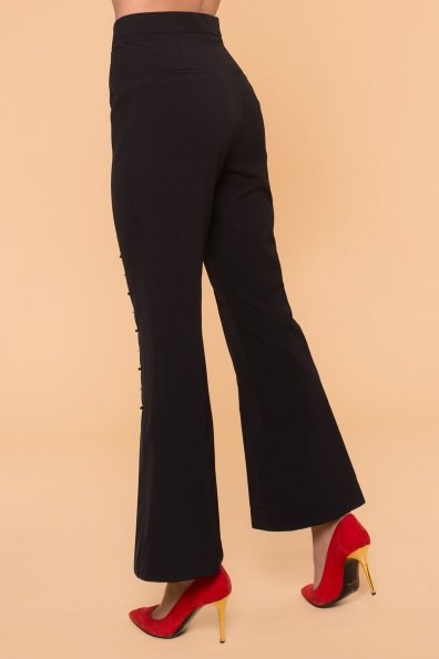 Сеймур  брюки укороченные из костюмной ткани 3288 Цвет: Черный 