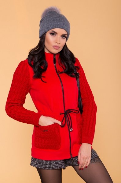 Пальто Старк 1548  Цвет: Красный