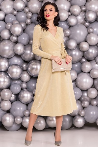 Платье Жозель миди люрекс 6020 Цвет: Золото