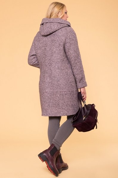 Пальто зима с капюшоном Анита Donna 3720 Цвет: Серо-розовый LW-25