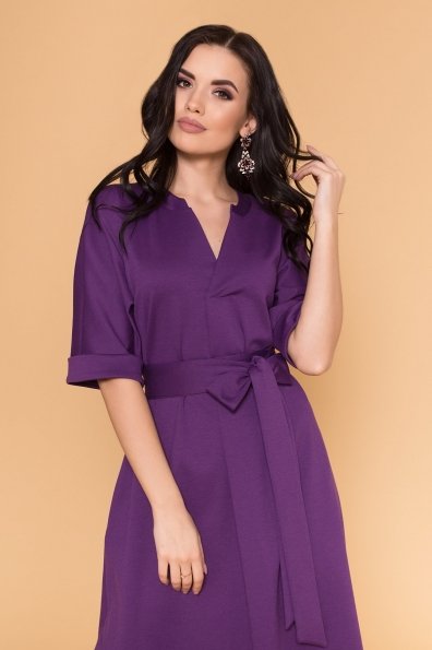 Повседневное Платье с юбкой миди Жаклин 6079 Цвет: Фиолетовый