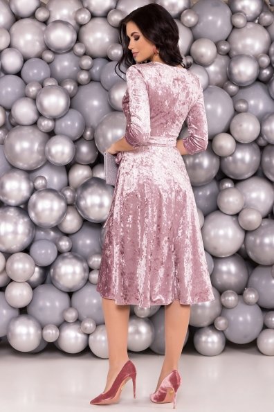 Платье миди Келли 6094 Цвет: Серо-розовый