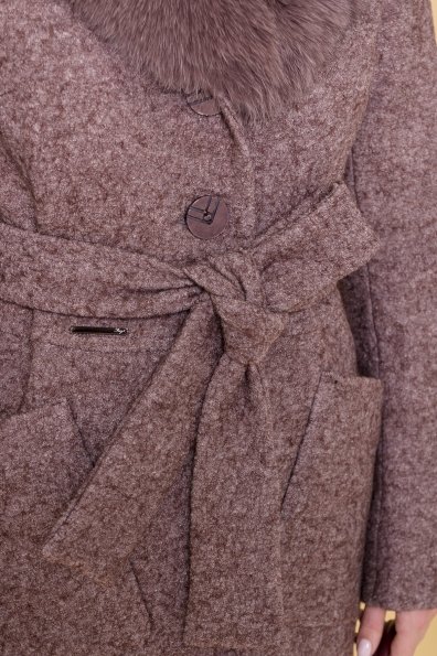 Утепленное пальто зима Габриэлла 6064 Цвет: Кофе LW-4