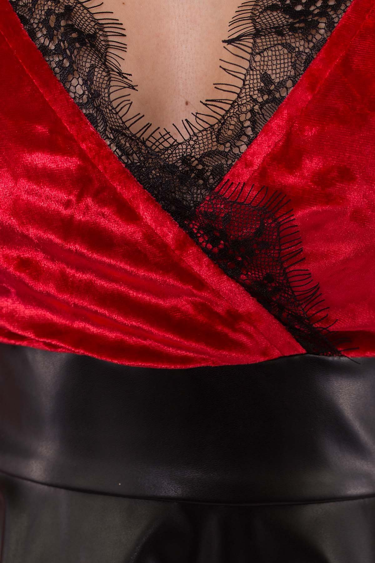 Платье Вайра 6111 Цвет: Красный/черный