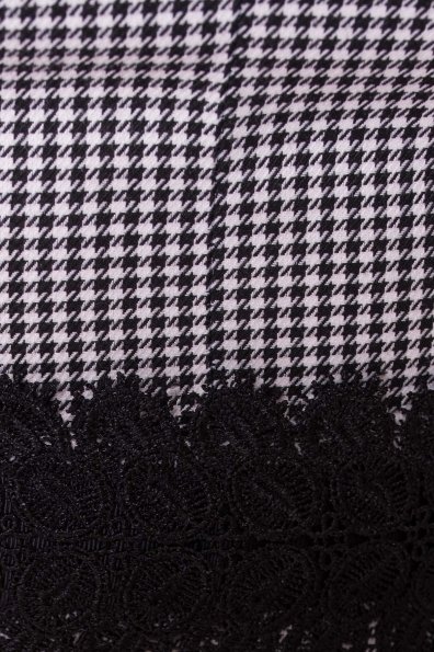 Платье с юбкой-солнце Акуна 6263 Цвет: Черный/белый1/1 Гусин лап