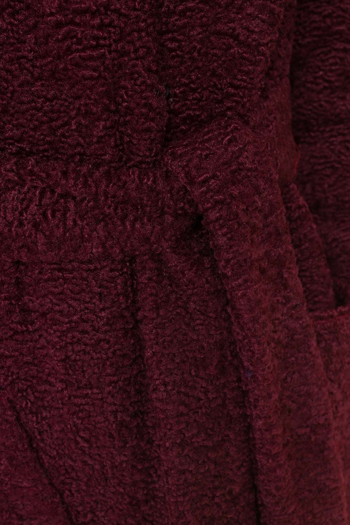 Пальто из искусственного каракуля Анита макси 6012 АРТ. 40974 Цвет: Марсала - фото 6, интернет магазин tm-modus.ru