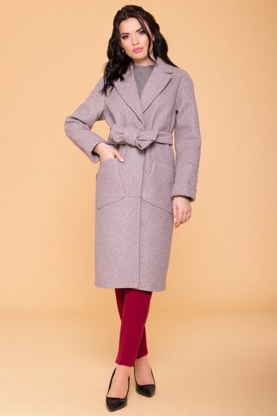 Пальто Тала 6364 Цвет: Серо-розовый тёмный