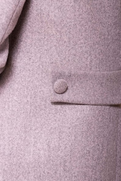 Пальто миди с прорезными карманами Ждана лайт 6337 Цвет: Серо-розовый тёмный