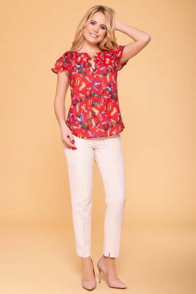 Блуза с принтом Инканто 3916 Цвет: Красный Женская  обувь