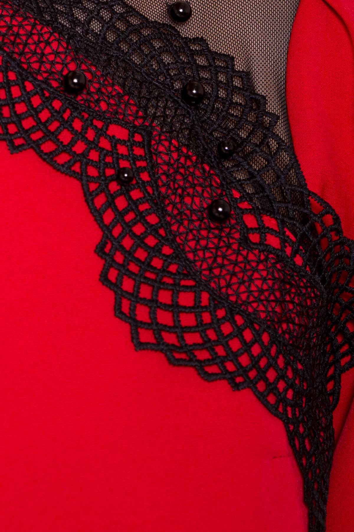 Платье с рукавом фонарик Алексис 6650 АРТ. 41757 Цвет: Красный - фото 4, интернет магазин tm-modus.ru