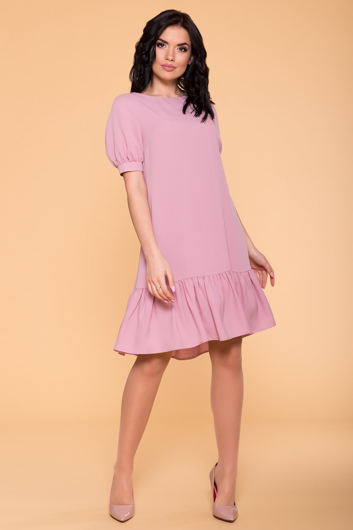 Платье Алиби 6730 Цвет: Серо-розовый 007