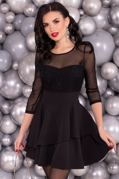 Платье Меган 5914 Цвет: Черный