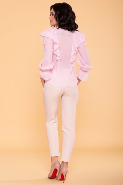 Шифоновая блуза с рюшами Дайан 6754 Цвет: Розовый Светлый 36