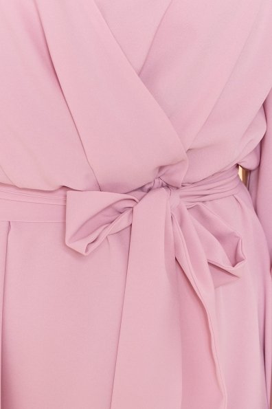 Платье с запахом Маринела 6518 Цвет: Серо-розовый 007
