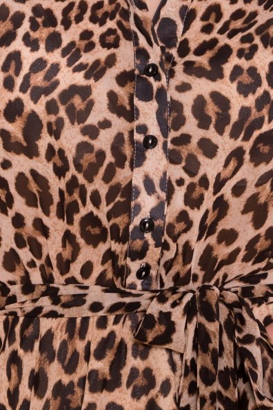 Платье Санжар 6935 Цвет: Леопард бежевый/черный