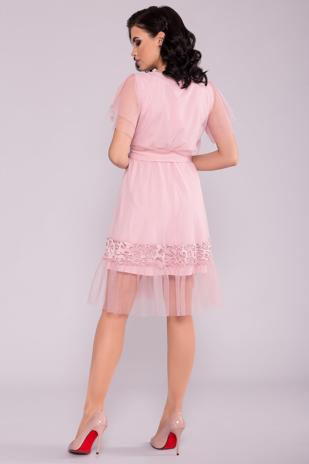 Платье Риана 6701 АРТ. 42073 Цвет: Пудра светлая 11 - фото 2, интернет магазин tm-modus.ru