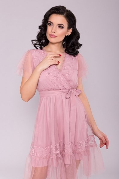 Платье Риана 6701 Цвет: Серо-розовый 175