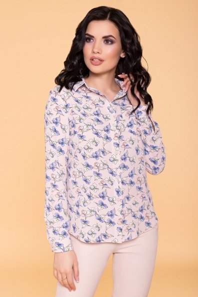 Рубашка Арсела 6790 Цвет: Пудра/голубой ирис
