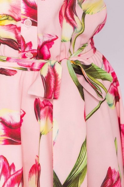 Платье Санжар 7061 Цвет: Тюльпан пудра/розовый
