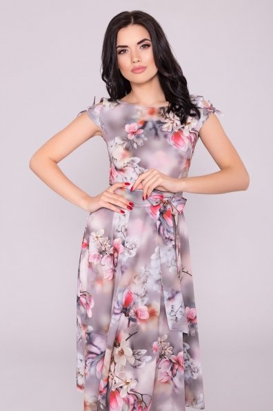 Платье Жадор 7055 Цвет: Магнолия серый/розовый