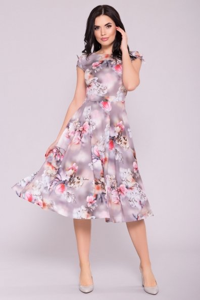Платье Жадор 7055 Цвет: Магнолия серый/розовый