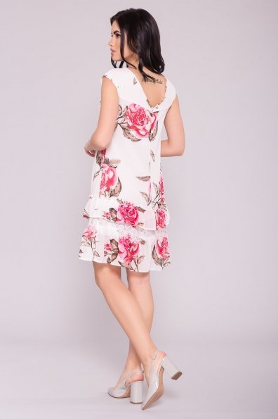 Платье Нектар 6916 Цвет: Розы молоко/розов