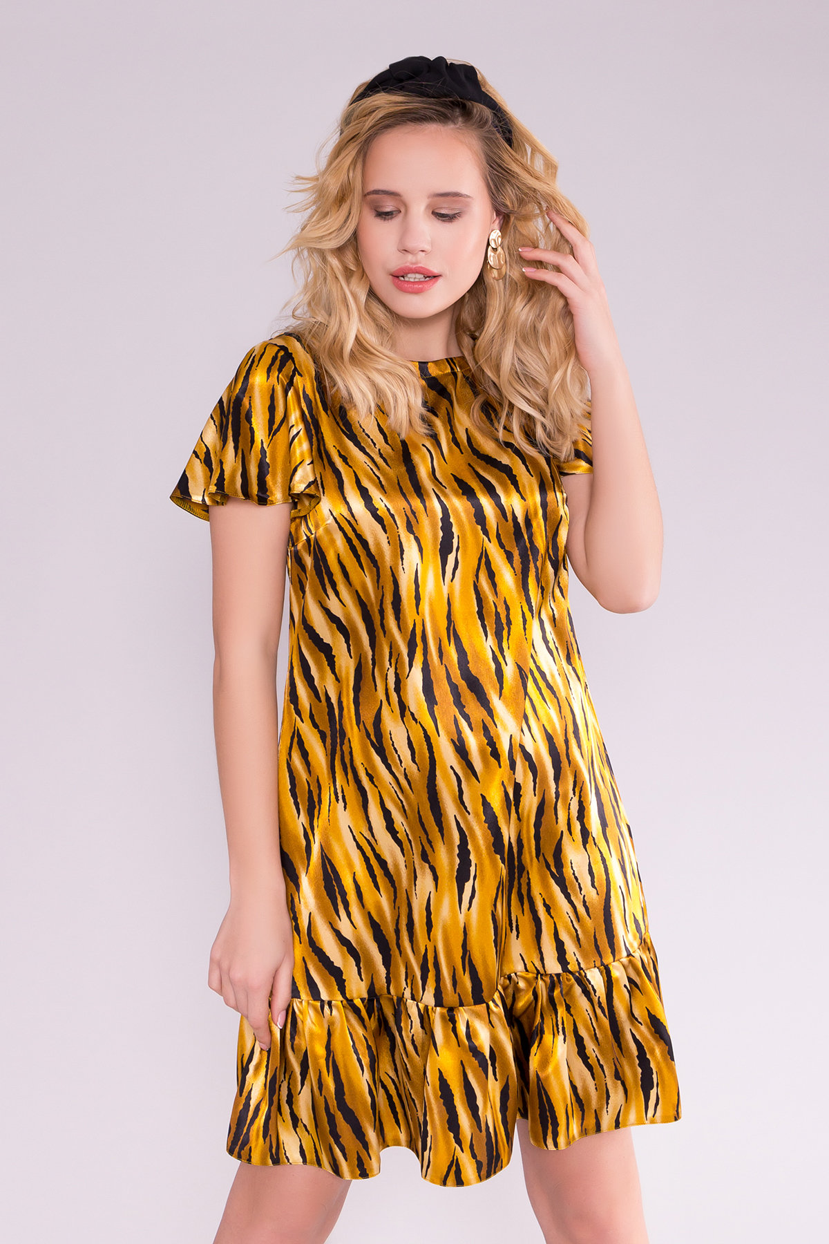 Платье Патрисия 6986 Цвет: тигр оранж/черный