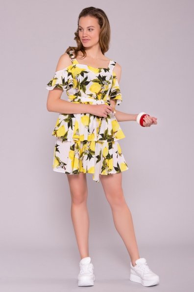 Платье Маори 7150 Цвет: Лимоны молоко/желтый