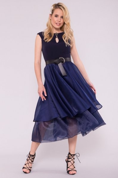 Вечернее Платье Лилу 7135 Цвет: Т.синий/черный